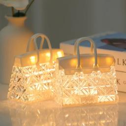 Crystal Tote LED Night Light, alimentado por bateria com efeitos visuais 3D, criar uma atmosfera acolhedora, adequado para decoração de festa - Image 2