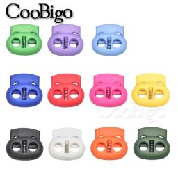 100 pçs rolha cabo bloqueio feijão alternar clipe para vestuário paracord cabo elástico cordão corda acessórios colorido 5mm buraco plástico - Image 3