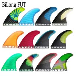 BiLong-Fins Surfboard Fins Set, Fiberglass Honeycomb com colcha de carbono, Surf Wakeboard Thruster, Tri-Fin, Tamanho G5 - Image 1