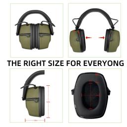 Zohan-protetores auriculares eletrônicos, proteção auditiva, cancelamento de ruído ativo, para a caça, ao ar livre, nr30db - Image 4