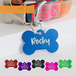 Personalizado Pet ID Tag, Placa de identificação, Número do endereço, Acessórios Collar Alumínio, Gravura Livre, ID Tags para Dog, Cat - Image 1