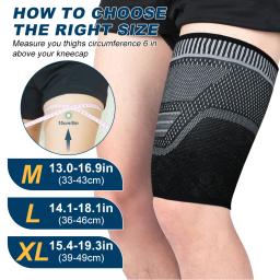 Coxa Suporte Protector, Manga De Compressão De Isquiotibiais, Quad Pain Relief and Recovery, Esportes, 1Pc - Image 2