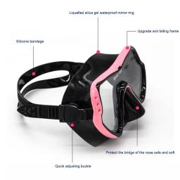 Máscaras de mergulho subaquático snorkeling tubo de respiração conjunto adulto silicone anti-nevoeiro óculos para natação mergulho - Image 6