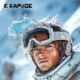 Kapvoe óculos de esqui fotocromáticos, masculino e feminino, esportivo, neve, montanha, duplo, antiembaçante, inverno, ar livre, snowboard, neve, esqui - Image 2