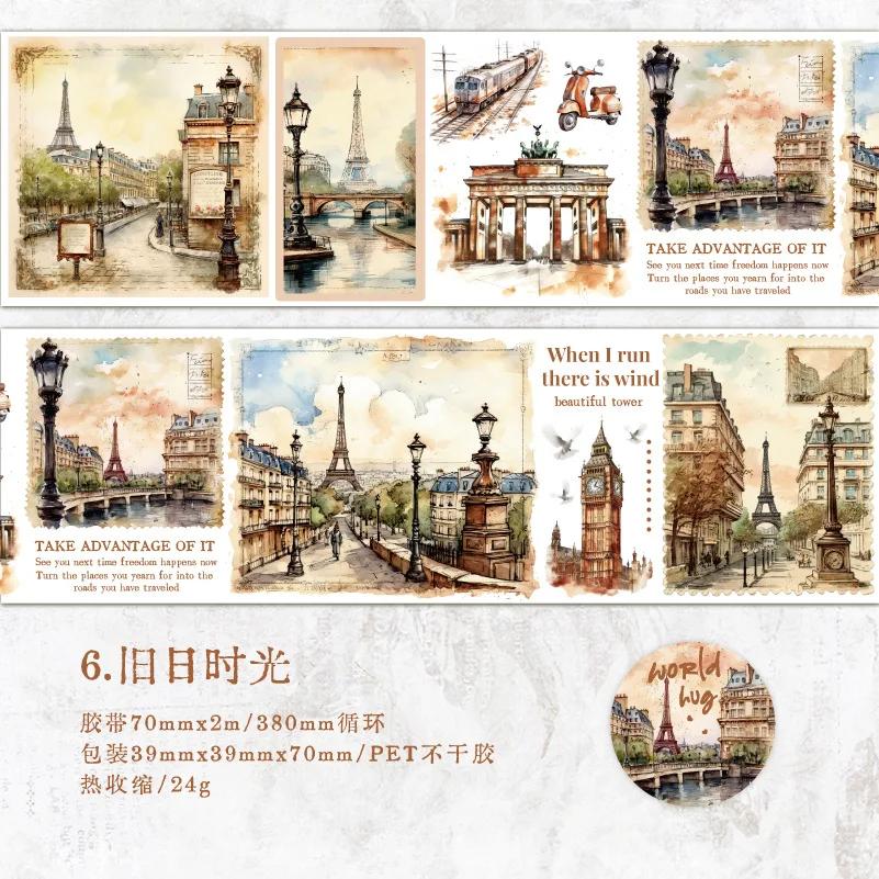 Fitas adesivas decorativas para scrapbooking, papel japonês adesivos, 1pcs/1 lote - Image 1