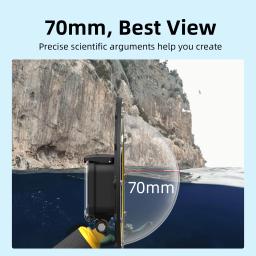 Telesin 6 ''porta cúpula 30m caixa à prova d'água para gopro hero 9 10 11 12 13 gatilho cúpula capa acessórios de lente - Image 4