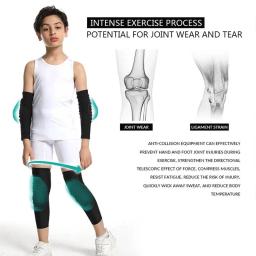 Kids Sports Knee Pad, Joelheira Evitar Colisão, Luva do cotovelo do braço, Engrenagem esportiva respirável, Luva protetora para basquete - Image 5