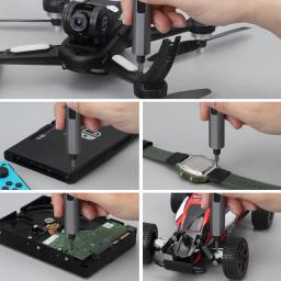 Galacok Precision Elétrica Chave De Fenda Set, Ferramenta de Reparação Sem Fio, 24 Bits Magnéticos para Telefone, Câmera, Relógio, Óculos, PC, 29 em 1 - Image 6