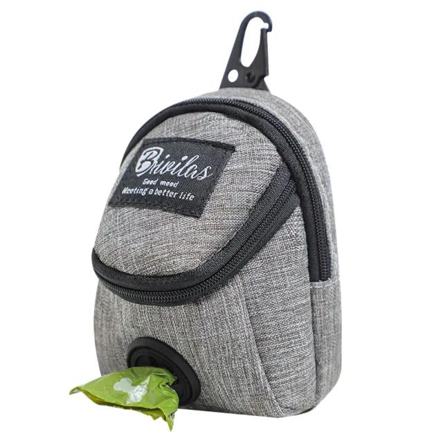 Dispensador Multifuncional de Sacos de Resíduos para Cães com Gancho e Bolsa para Treinamento