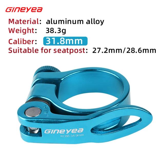 Braçadeira de Selim Gineyea Liberação Rápida - Ajuste Perfeito 27.2-34.9mm | Para MTB, BMX, Speed