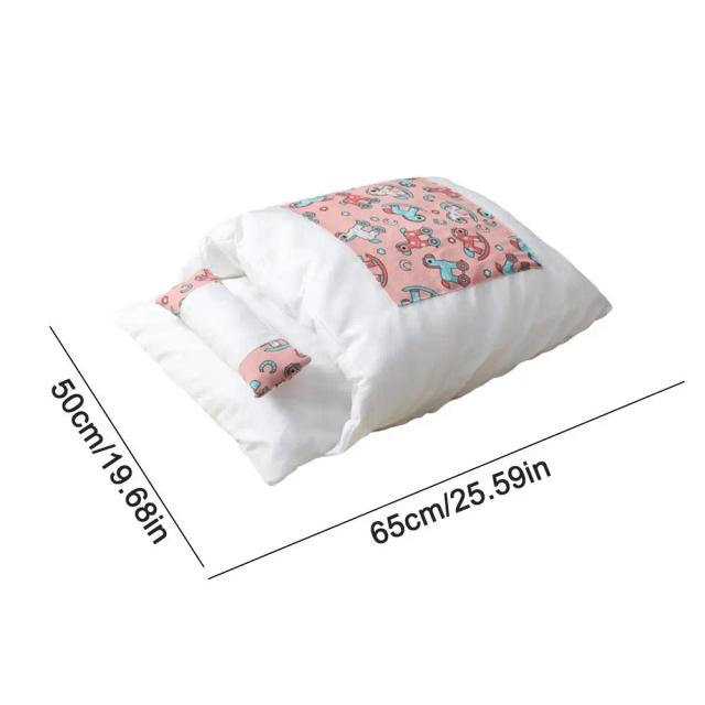 Cama Aquecida para Gatos em Saco de Dormir Semi Fechado, Lavável e Removível para o Inverno