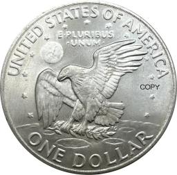 Cupronickel banhado a prata Copy Coin, Estados Unidos America, Estados Unidos, 1 dólar, 1 dólar, 1 dólar, Novo - Image 2