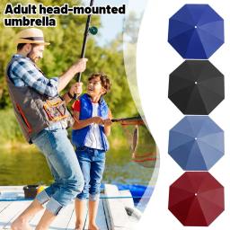 Guarda-chuva portátil ao ar livre chapéu boné dobrável feminino masculino guarda-chuva pesca caminhadas golfe praia headwear guarda-chuva handsfree - Image 6