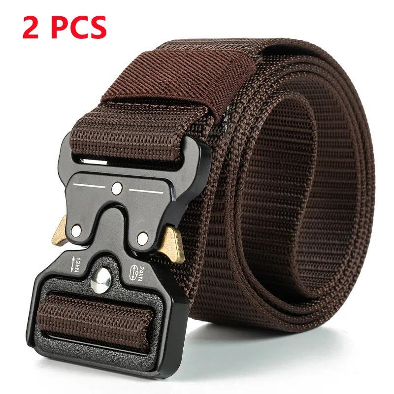 Versátil cintos táticos dos homens, design ajustável, durável, ao ar livre, caça, entusiastas dos esportes, 2pcs - Image 1