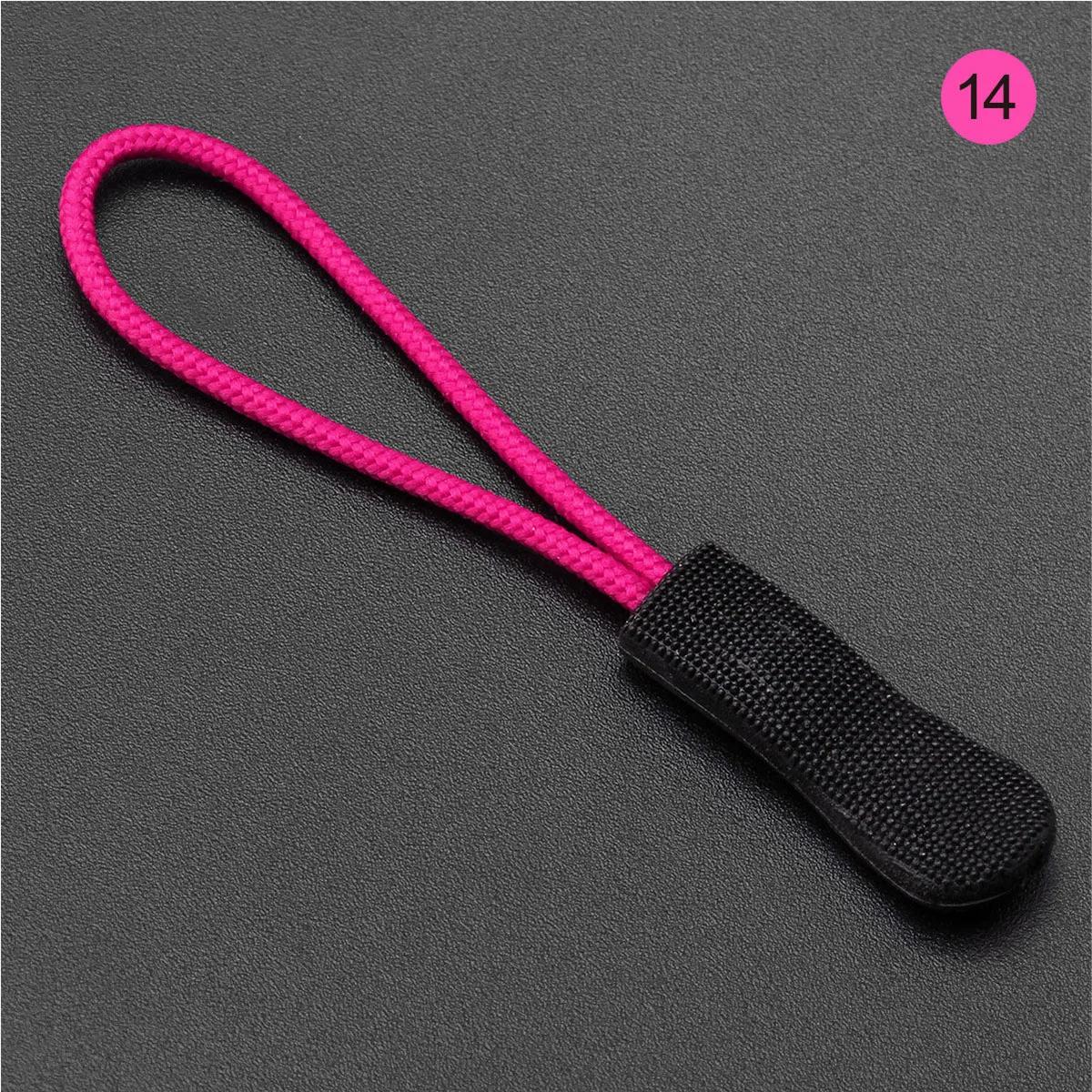 10pçs cordão colorido de zíper puxador de zíper de alta qualidade substituto de fecho para bolsa de viagem, clipe de fecho para terminais, peças de vestuário esportivos - Image 1