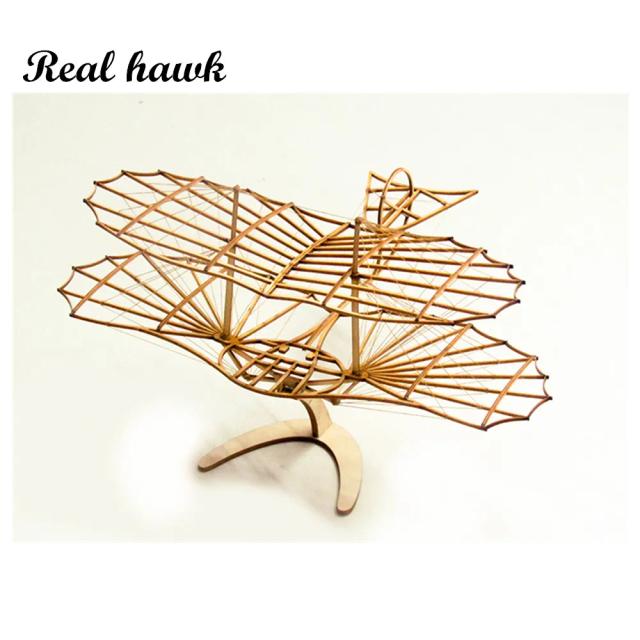 Kits de Construção de Mobiliário de Madeira ELERC-Real Hawk: Presente Ideal de Natal e Brinquedos de Glider Otto Lilienthal