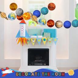 Espaço planeta banner sistema solar planeta banner espaço decorações de festa para primeiro viagem ao redor do sol decorações de aniversário - Image 5