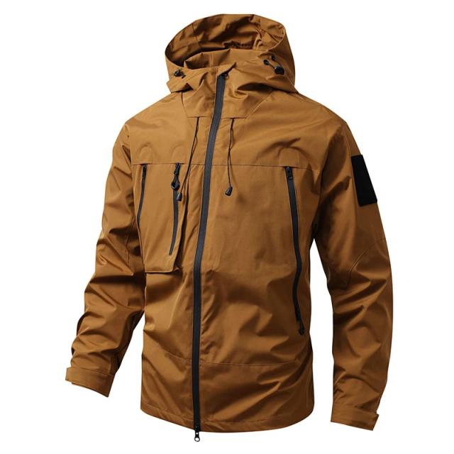 Jaqueta de Esqui Masculina Montanha Outono Impermeável com Capuz