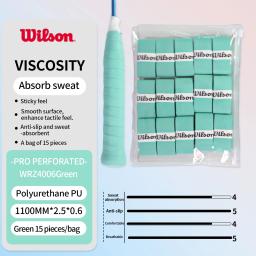 15/pcs wilson overgrip original anti deslizamento raquete de tênis sweatband apertos padel absorção de choque aperto fita acessórios de treinamento - Image 2