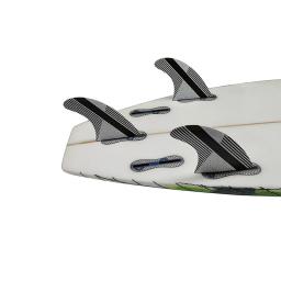 UPSURF-FCS 2 Fins G5 Surf Acessórios, Preto com Linha Branca Adesivo, Kitesurf Fin, Fiberglass Surfcasting, 3 pcs por conjunto - Image 1