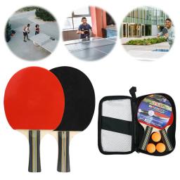 Raquete De Tênis De Mesa Conjunto Com Bolas De Ping Pong, Estojo De Armazenamento, Interior e Exterior, Acessórios Do Jogo - Image 3