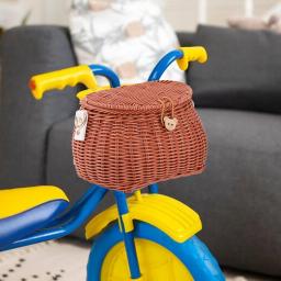 Cesta de vime com alça para crianças, Cesta de bicicleta para meninas e meninos, Mais Bicicletas - Image 3