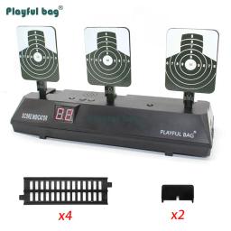 Eletrônico digital alvo brinquedo pista auto-reset luz inteligente efeito de som marcando alvo jogo de tiro brinquedo arma peças dardos - Image 4