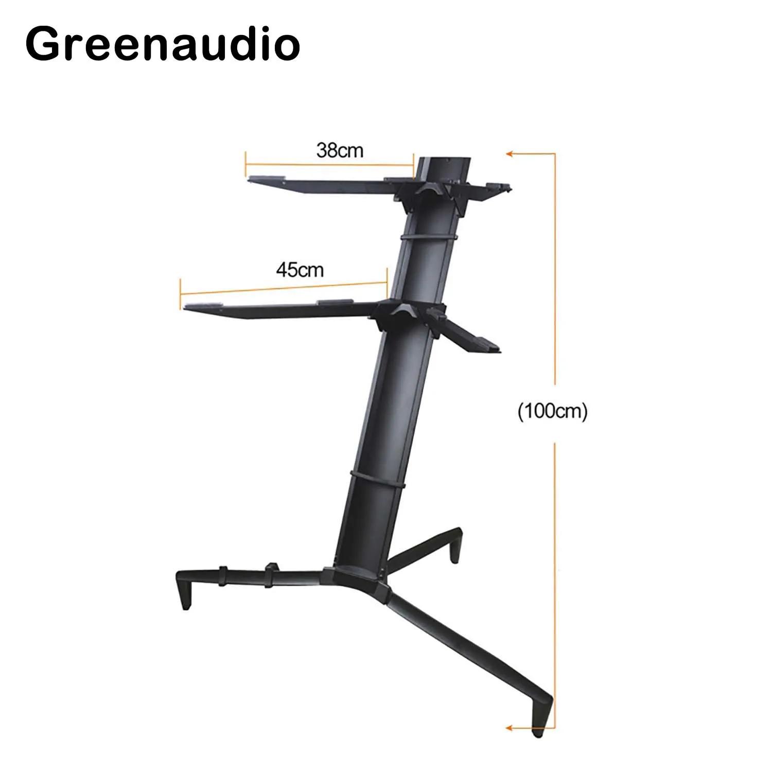 Suporte de teclado profissional com microfone para música, coluna de 2 camadas, liga de alumínio, GAZ-BS01 - Image 1