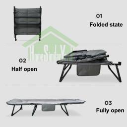 Estilo Americano Portátil Cama Dobrável para Escritório, Camping Lounge Chair, Nap Artefato, Acampamento Berço, Pausa para Almoço, Ajuste, 6 Modos - Image 3