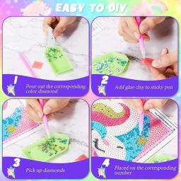 DIY Diamond Art Dots Kits de pintura para crianças, artesanato animal para meninas e meninos, 5D Diamond Gem, pintura por número, presentes de aniversário, brinquedos - Image 4