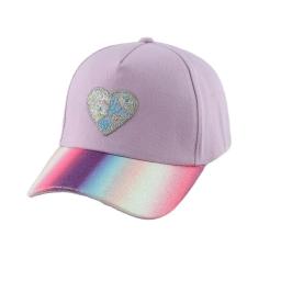Love Heart Embroidery Sun Visor para crianças, Chapéu snapback para crianças, Boné de beisebol para bebês e crianças - Image 3