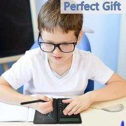 Calculadoras digitais científicas dobráveis de 10 dígitos com tela LCD Calculadoras de mesa com suporte para tablet de escrita de 6 polegadas Apagar botão de bloqueio para negócios de escritório escolar - Image 5