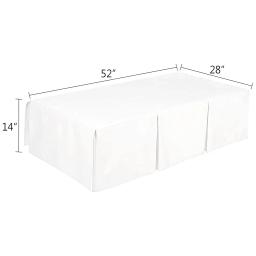 Saia de cama de berço plissada padrão, adicione lençóis brancos para bebês meninos e meninas, cama para criança, venda quente, 14 "alta - Image 2