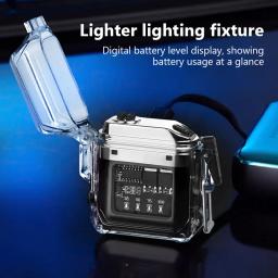 Iluminação recarregável arco mini chaveiro, display led ao ar livre, lanterna cob, à prova d'água - Image 4