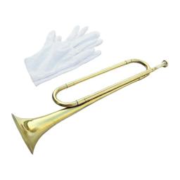 Estilo antigo bb bugle instrumento musical de cavalaria de bronze soprando trompete portátil para iniciantes de banda crianças festas de orquestra - Image 5