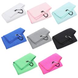 Toalha Microfiber Cotton Golf com gancho Mosquetão, Toalhas De Limpeza, Clubes, Bolas, Mãos, 30x50cm - Image 3