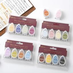 4 Pçs/set DIY Gota de Água Tinta Pad Borracha Carimbo Especial Papel Pano de secagem rápida à base de água Hand... - Image 3