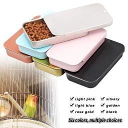 1 pc alimentador de alimentação de aves handheld mini caixa de alimentação várias cores pássaro treinamento alimentos jar pássaro crescimento brinquedo interativo - Image 3