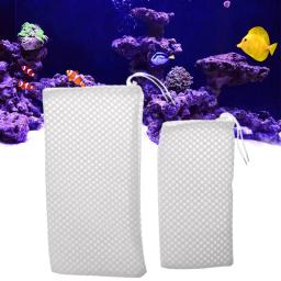 Saco filtro aquário sacos cordão forte filtragem peixe para tanque reutilizável fil - Image 1