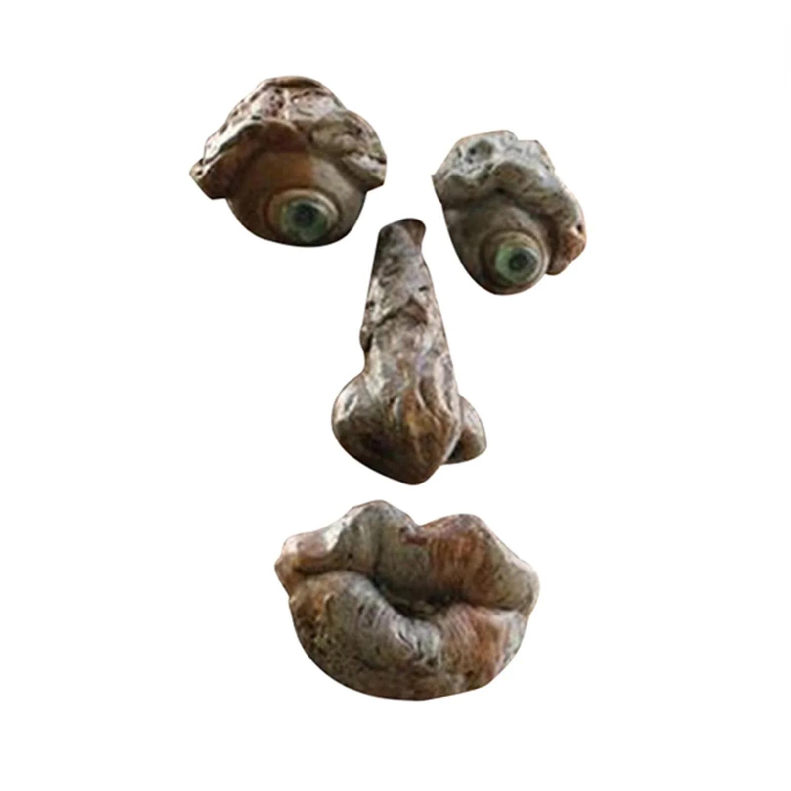 Ornamento De Simulação De Resina De Órgão Luminoso, Características Faciais Do Olho De Árvore, Decoração De Natal, Quintal De Jardim, Características Faciais - Image 1