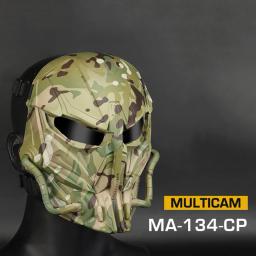 Máscaras táticas do Paintball do Airsoft, máscara facial completa ajustável, tampa facial respirável com almofada da esponja, equipamento desportivo ao ar livre - Image 5