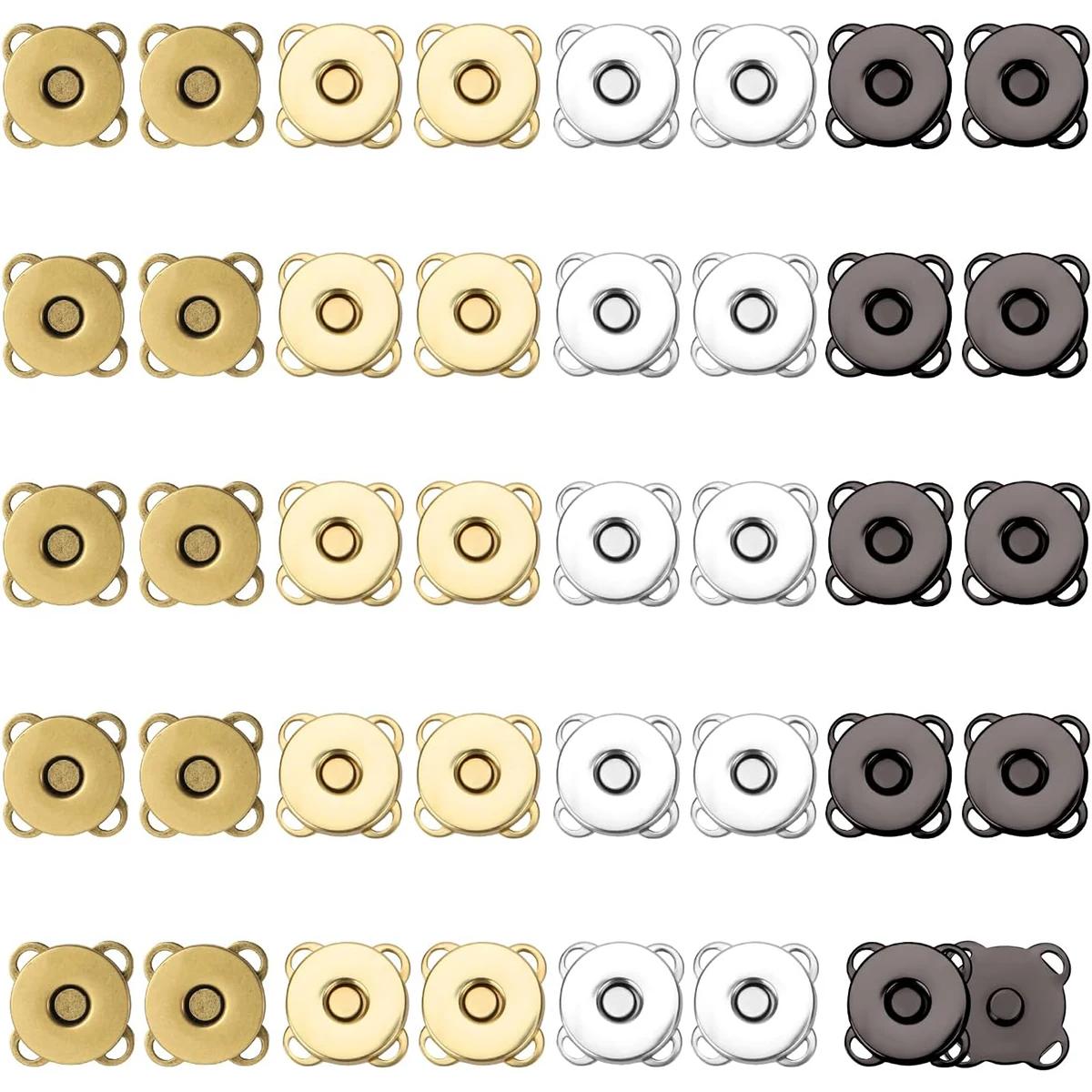 Botões magnéticos para bolsas e roupas, Prendedor de pressão, Costura em fechos, Botão de bolsa, Artesanato DIY, 14mm, 20 conjuntos - Image 1