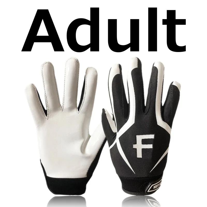 Novo futebol americano luvas de rugby receptor juventude adulto homem aperto luvas para crianças durável respirável flexível rop grátis - Image 1