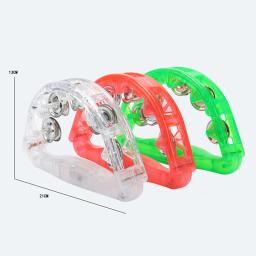 Bright LED Light Up Sensory Toy, piscando Pandeiro, Instrumento Musical, Agitando, Atmosfera de Festa, Brinquedos Infantis, Cor Aleatória - Image 6