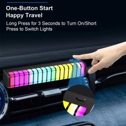Música visível som do carro luz 17 rgb led rhythm captador lâmpada atmosfera tela 3d barra de luz 2 em 1 luzes ambient ambient ambient ambient ambient ambient - Image 4