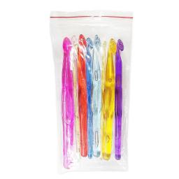Agulhas de tricô plásticas para iniciantes, ganchos coloridos de crochê, cabeça ergonômica do gancho, 3-12mm, 9pcs - Image 4