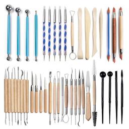 DIY Cerâmica Escultura Clay, Polymer Tool Set, Iniciante's Multi-Ferramentas, Artesanato Escultura, Cerâmica Modelagem, Carving Kit de Cera, 43pcs - Image 2