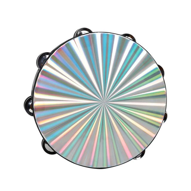 Pandeiro de Alta Qualidade para KTV: Instrumento de Percussão Orff com Laser e Jingle Bell, 10"