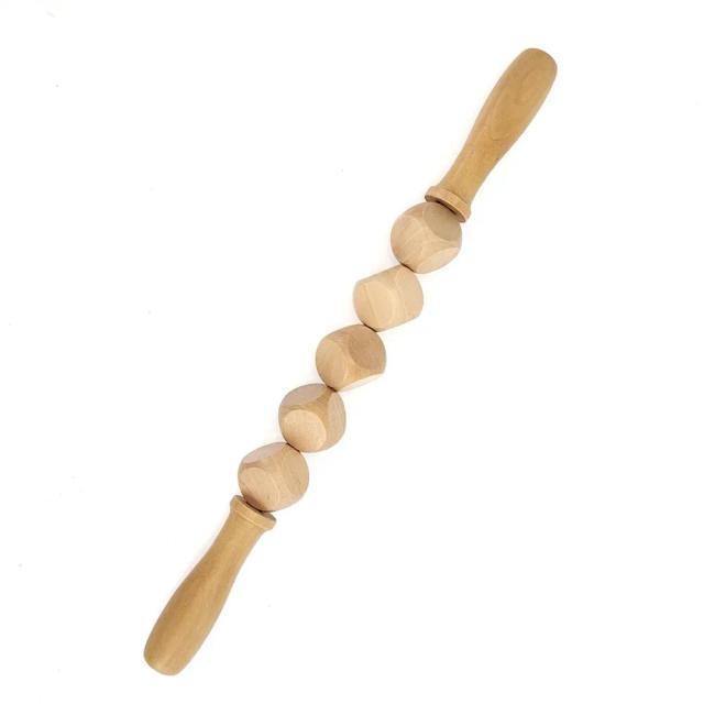 Rolo de Massagem Corporal em Madeira de Faia - Terapia Corporal Completa