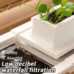 Pequeno Criativo Mini Tanque De Peixes, Mesa De Aquecimento Silencioso, Produtos De Aquário De Desktop, Aquário Tropical, Aquário Silencioso, Casa - Image 5